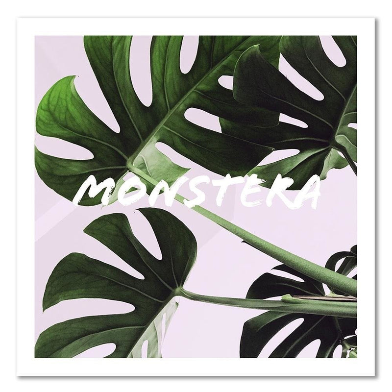 Deco panel print, Exotic leaves - monstera