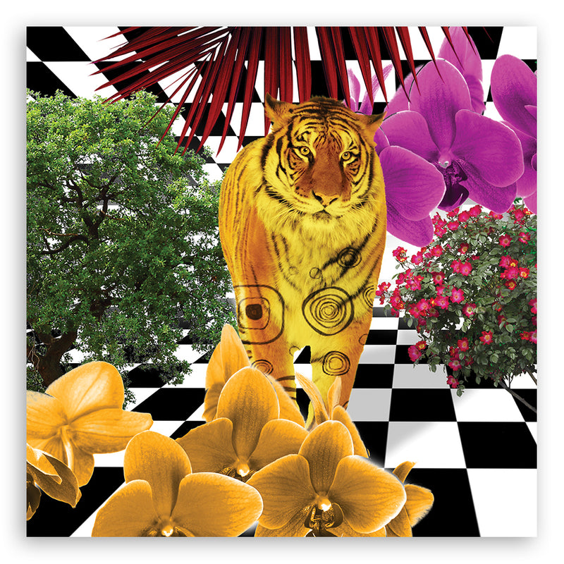 Deco panel print, Colourful tiger