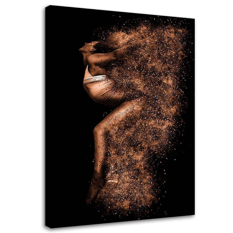 Canvas print, Beautiful woman in gold dust