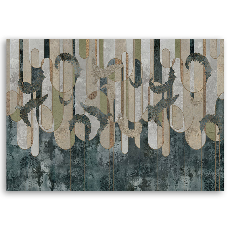 Deco panel print, Plant abstraction in earth colours