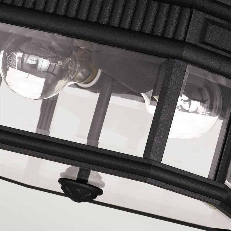 Outdoor ceiling light Feiss (FE-COTSLN-F-BK) Cotswold Lane die-cast aluminium, glass E27 2 bulbs
