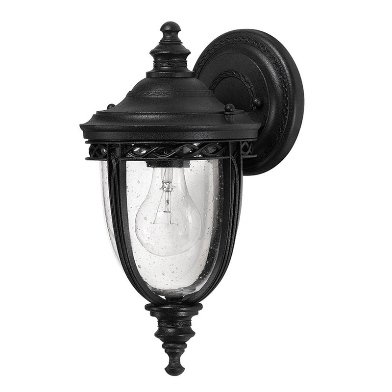 Outdoor wall light Feiss (FE-EB2-S-BLK) English Bridle steel, pressed glass E27