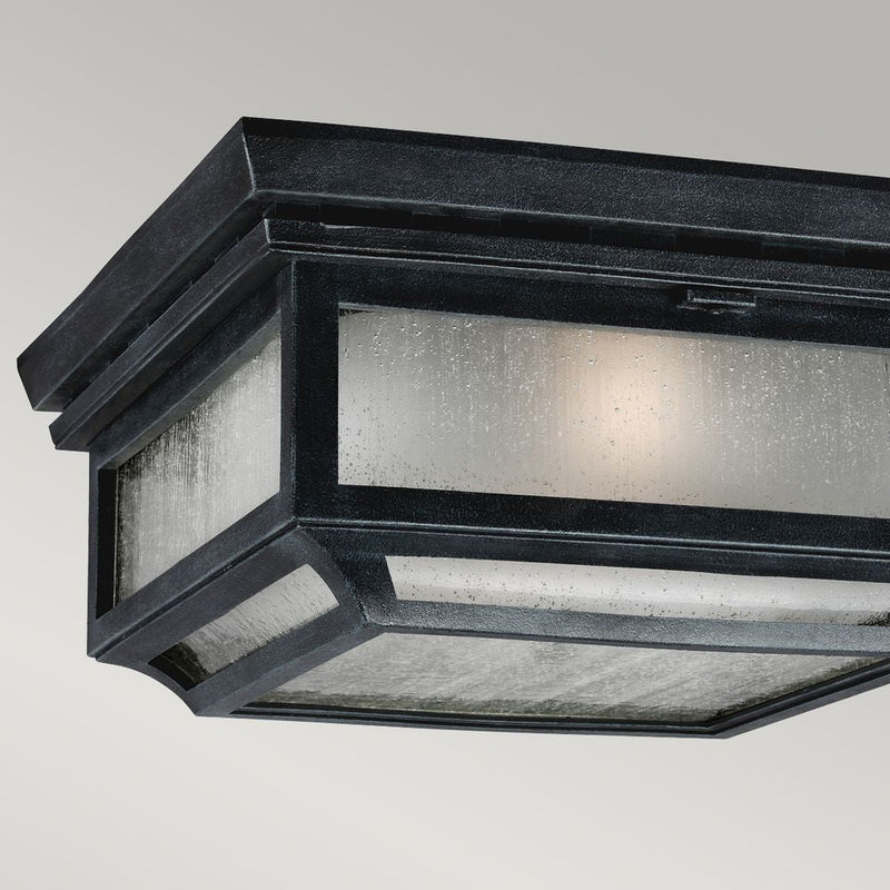 Outdoor ceiling light Feiss (FE-SHEPHERD-F) Shepherd proprietary composition plastic, etched glass E27 2 bulbs