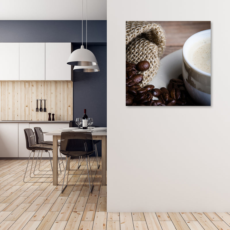 Canvas print, Coffee bean and cup
