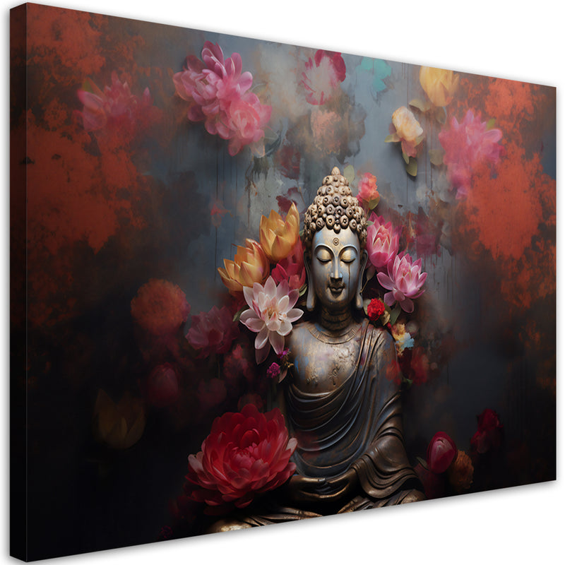 Canvas print, Buddha Zen Flowers Abstract