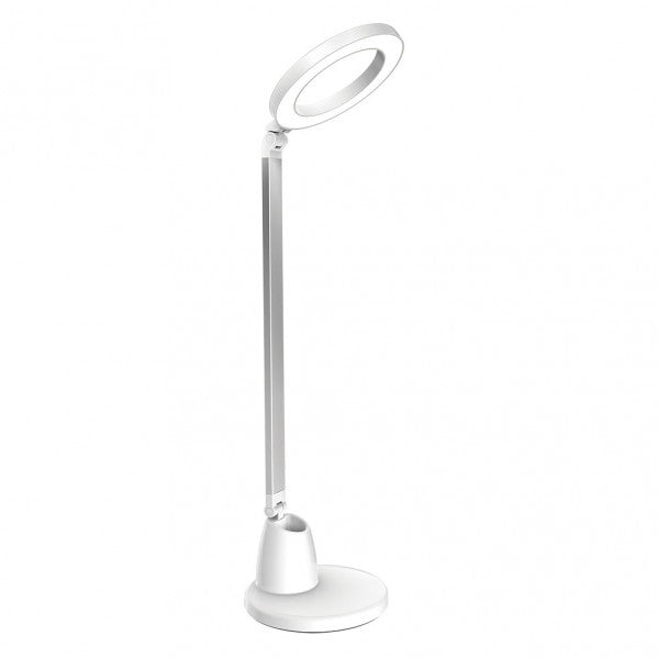 CALCITA desk lamp 8W ABS / aluminium white