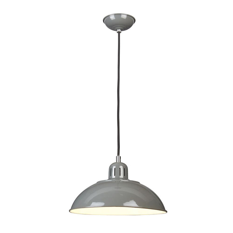 Pendant lamp Elstead Lighting (FRANKLIN-P-GY) Franklin mild steel E27