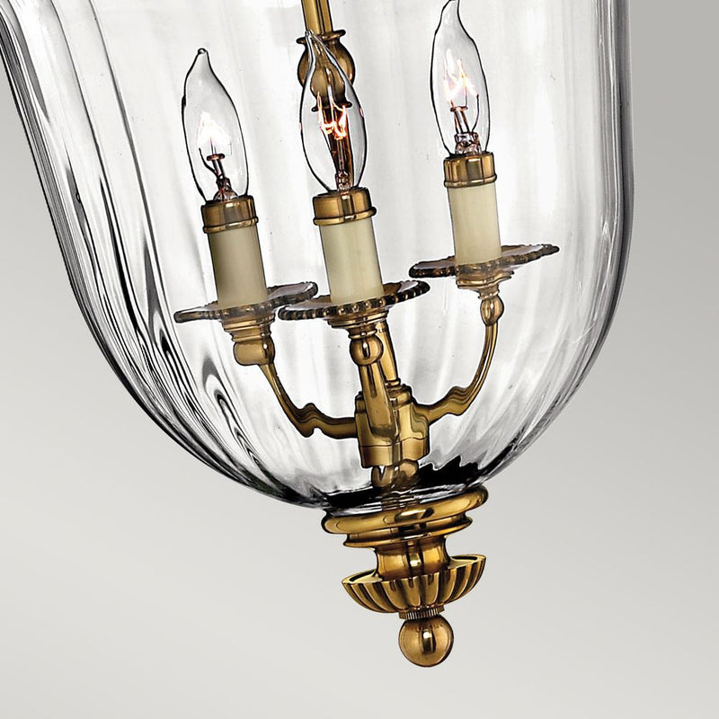 Pendant lamp Hinkley (HK-CAMBRIDGE-P-S) Cambridge solid brass E14 3 bulbs