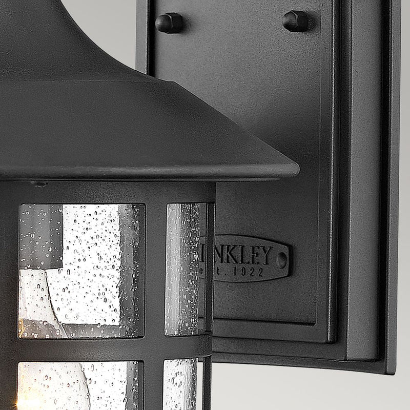 Outdoor wall light Hinkley (HK-FREEPORT2-M-TBK) Freeport weather resistant composite, clear seeded glass E27