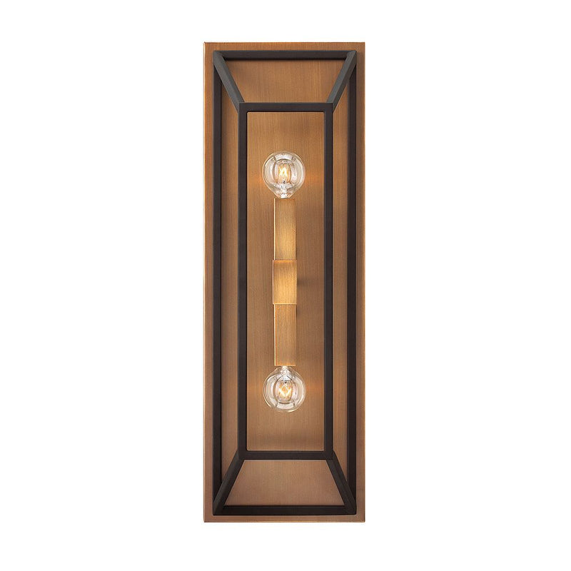 Wall sconce Hinkley (HK-FULTON2) Fu Lighton solid brass, frosted ribbed glass E14 2 bulbs