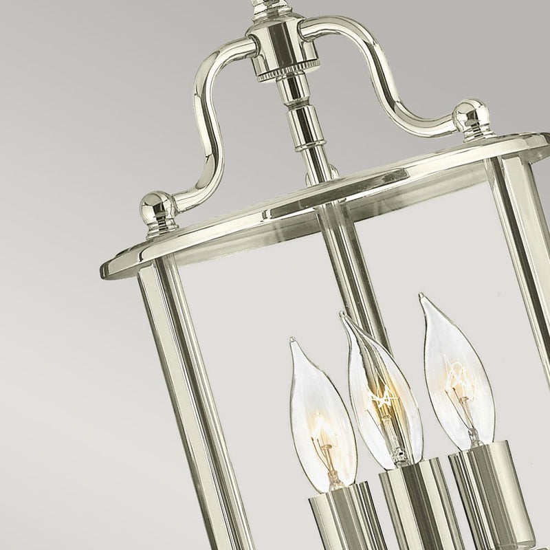 Pendant lamp Hinkley (HK-GENTRY-P-S-PB) Gentry solid brass, clear glass E14 3 bulbs