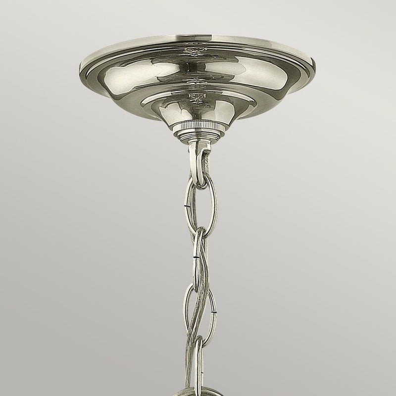 Pendant lamp Hinkley (HK-GENTRY-P-S-PN) Gentry steel, clear glass E14 3 bulbs