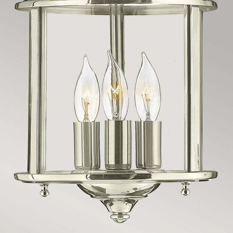 Pendant lamp Hinkley (HK-GENTRY-P-S-PN) Gentry steel, clear glass E14 3 bulbs