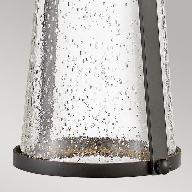 Outdoor wall light Hinkley (HK-MILES-BK) Miles weather resistant composite, clear seeded glass GU10
