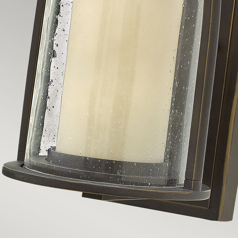 Outdoor wall light Hinkley (HK-QUINCY-S) Quincy die-cast aluminium, seeded glass, etched acrylic E27