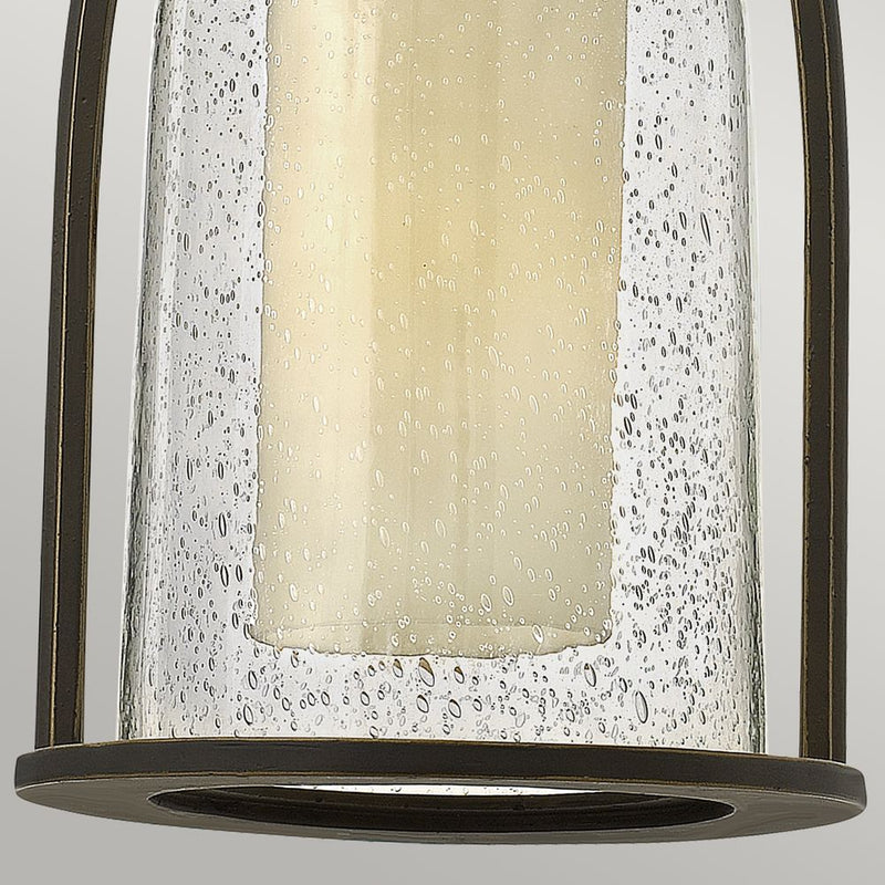 Outdoor ceiling light Hinkley (HK-QUINCY8-M) Quincy die-cast aluminium, seeded glass, etched acrylic E27