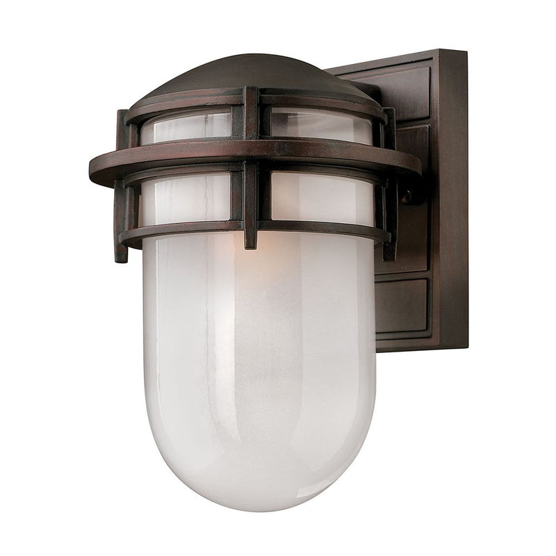 Outdoor wall light Hinkley (HK-REEF-SM-VZ) Reef etched glass, cast aluminium E27