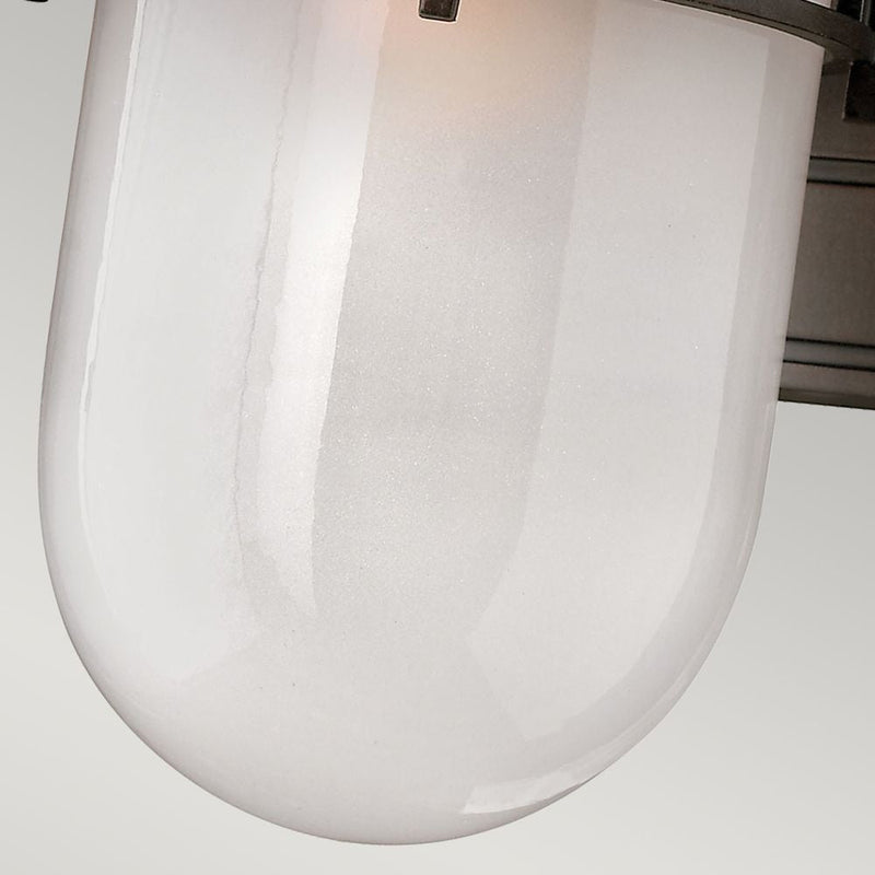 Outdoor wall light Hinkley (HK-REEF-SM-VZ) Reef etched glass, cast aluminium E27