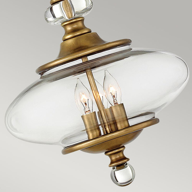 Pendant lamp Hinkley (HK-WEXLEY-3P-HB) Wexley steel E14 3 bulbs