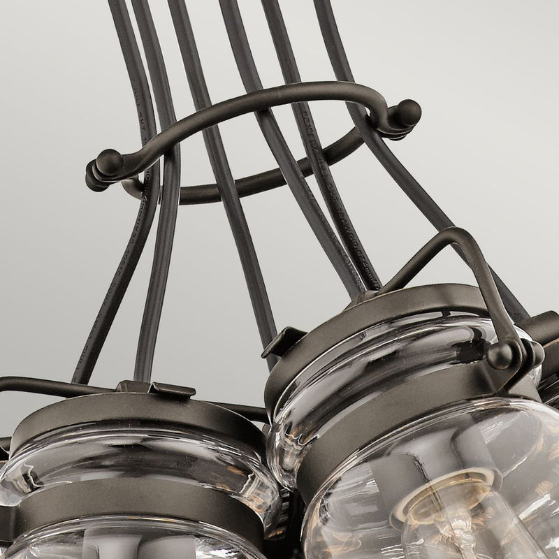 Pendant lamp Kichler (KL-BRINLEY6-OZ) Brinley steel, glass E27 6 bulbs