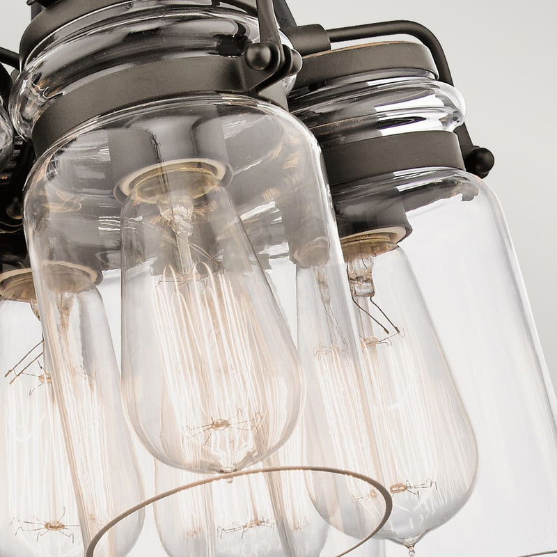 Pendant lamp Kichler (KL-BRINLEY6-OZ) Brinley steel, glass E27 6 bulbs