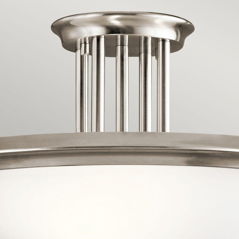 Flush mount Kichler (KL-DREYFUS-SFCLP) Dreyfus steel, glass E27 3 bulbs