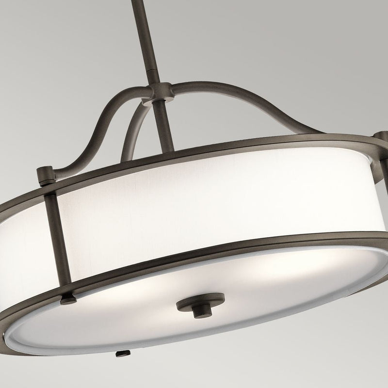 Pendant lamp Kichler (KL-EMORY-P-S-OZ) Emory steel E27 3 bulbs