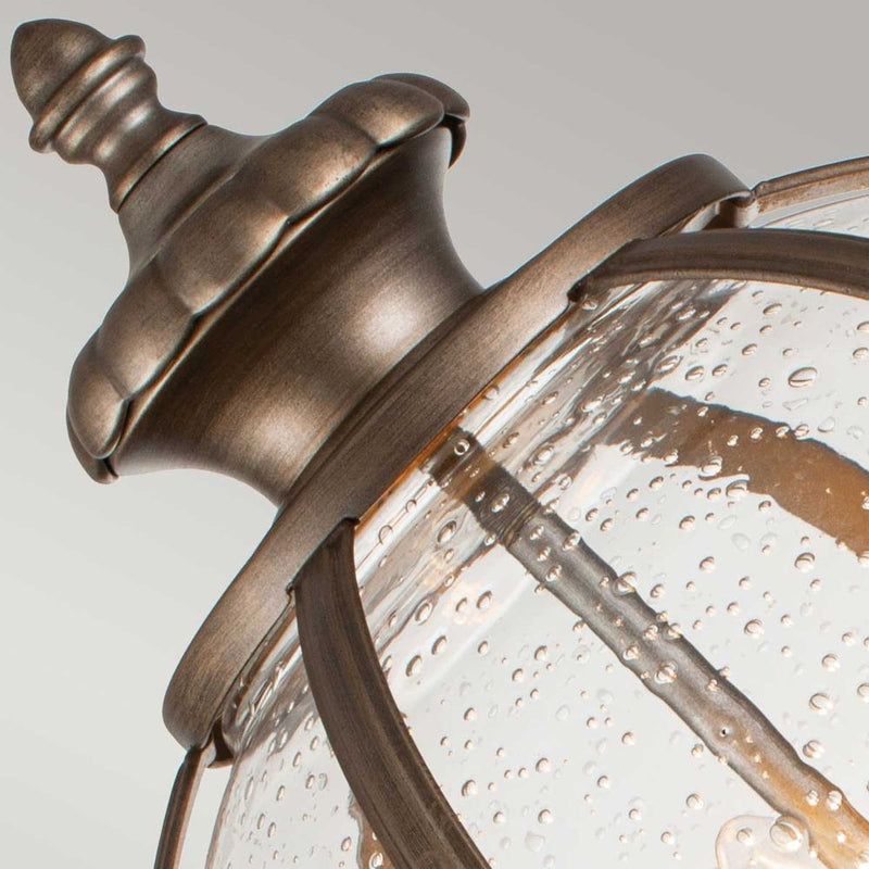 Outdoor table lamp Kichler (KL-HALLERON-3M-BU) Halleron brass, aluminium, clear seeded glass E14 3 bulbs