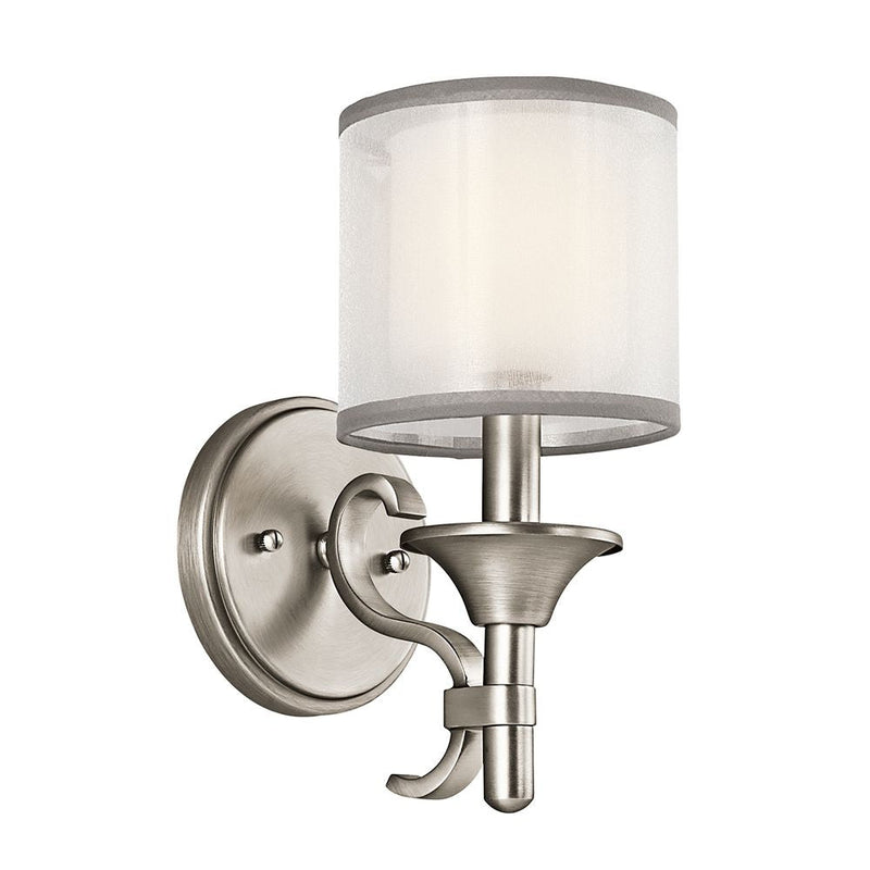 Wall sconce Kichler (KL-LACEY1-AP) Lacey linen mesh, opal glass, steel E14