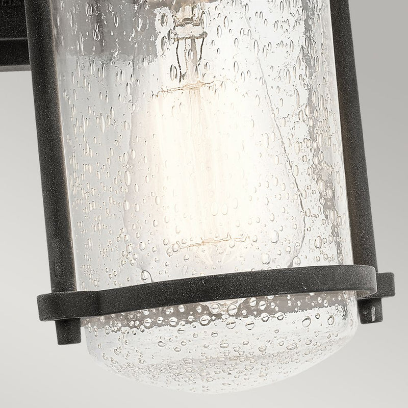 Outdoor wall light Kichler (KL-RIVERWOOD2-M) Riverwood seeded glass, aluminium E27
