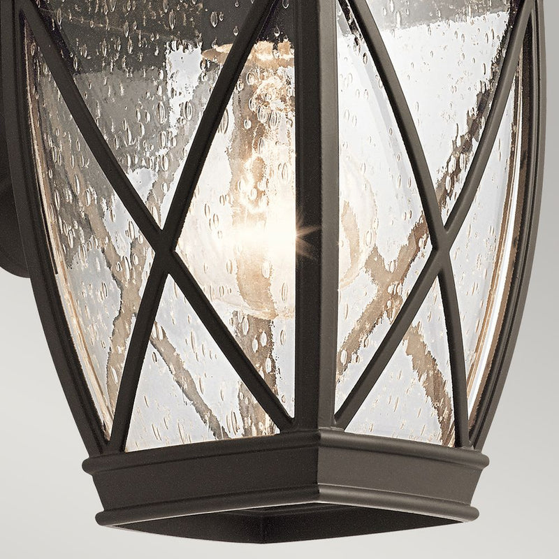 Outdoor wall light Kichler (KL-TANGIER2-S) Tangier cast aluminium, seeded glass E27