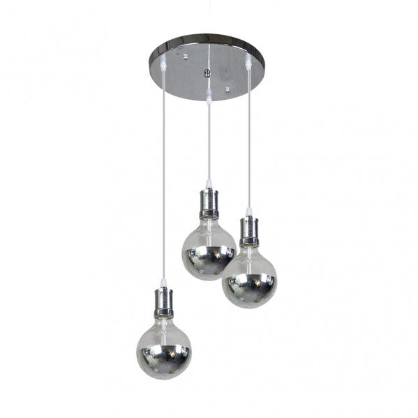 GALA chandelier 3xE27 24W metal / crystal chrome