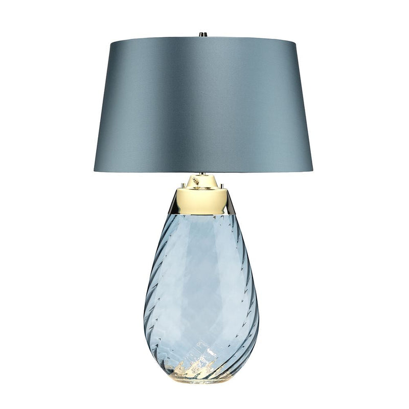 Table lamp Elstead Lighting (LENA-TL-L-BLUE) Lena glass, smooth satin, metal E27