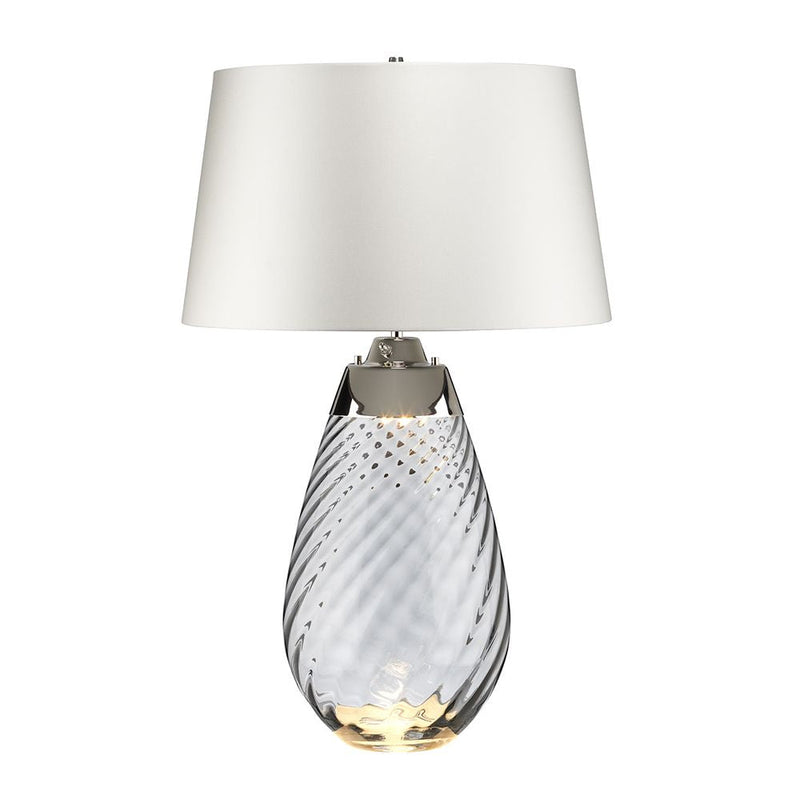 Table lamp Elstead Lighting (LENA-TL-L-SMOKE-OWSS) Lena glass, smooth satin, metal E27