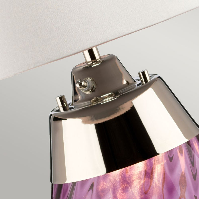 Table lamp Elstead Lighting (LENA-TL-S-PLUM-OWSS) Lena glass, smooth satin, metal E27