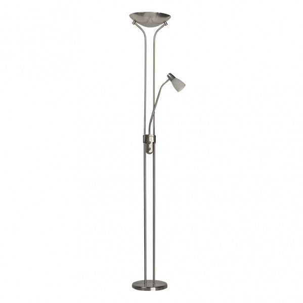 ROSS floor lamp 2xE27 / E14 metal / crystal nickel