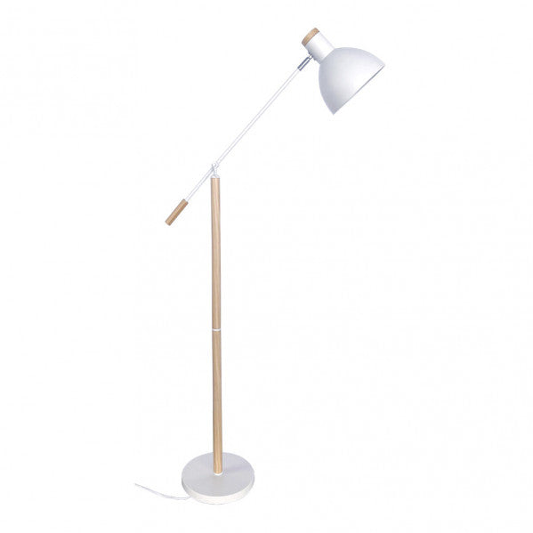 BIEL floor lamp 1xE27 metal / wood white