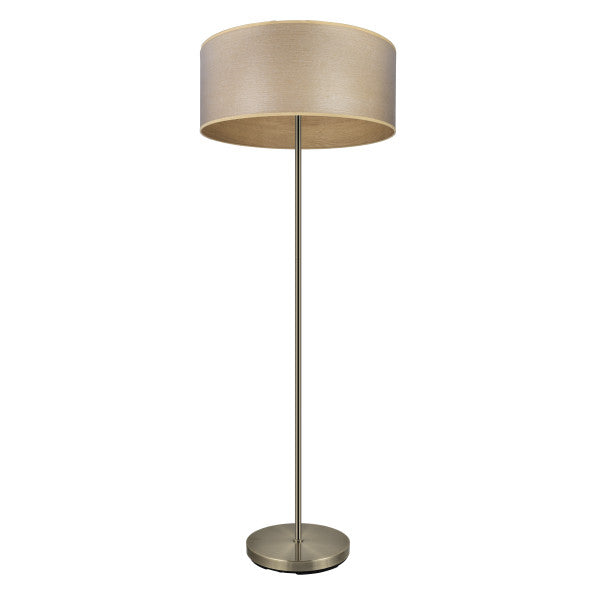 TANIA floor lamp 1xE27 metal / textile light wood