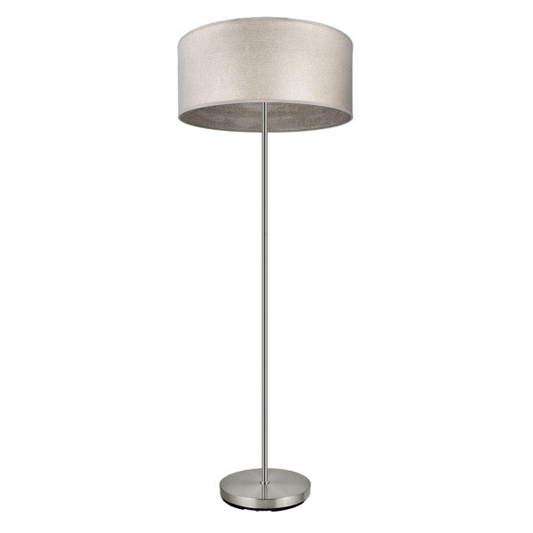 TANIA floor lamp 1xE27 metal / textile grey