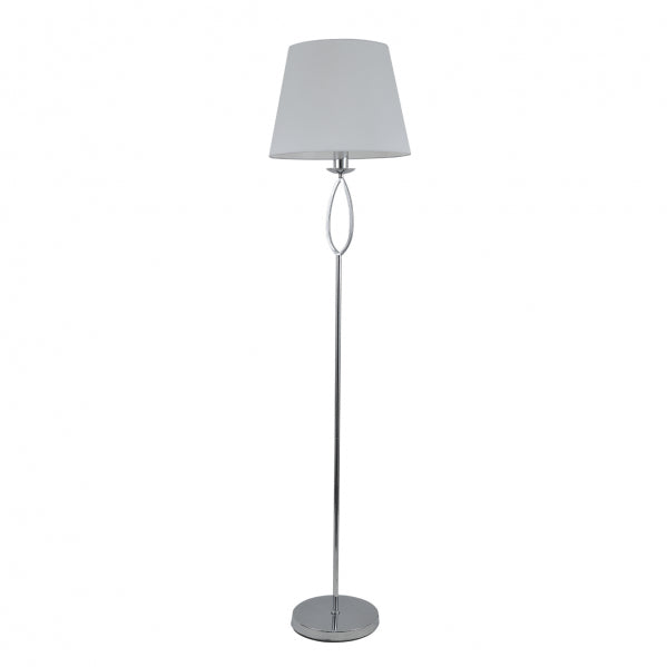 VERACRUZ floor lamp 1xE27 metal / textile chrome