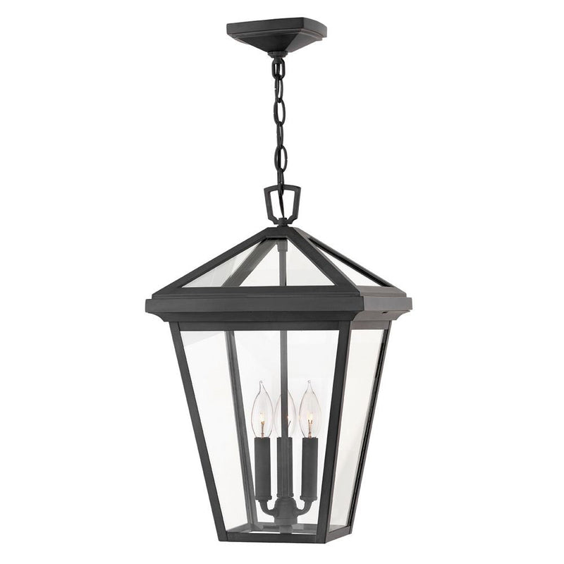 Outdoor ceiling light Hinkley (QN-ALFORD-PLACE8-L-MB) Alford Place aluminium, clear glass E14 3 bulbs