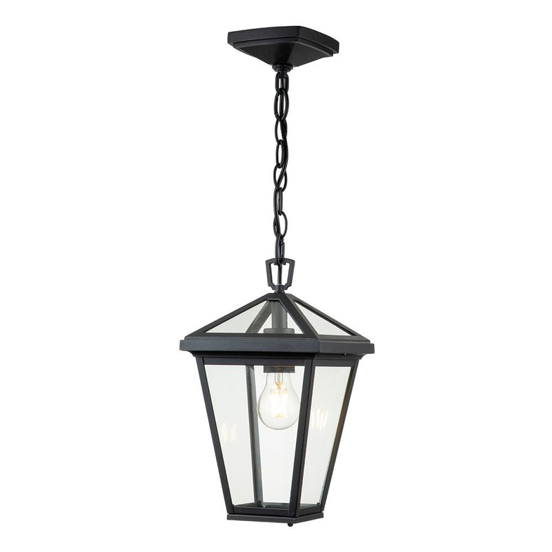 Outdoor ceiling light Hinkley (QN-ALFORD-PLACE8-S-MB) Alford Place aluminium, clear glass E27