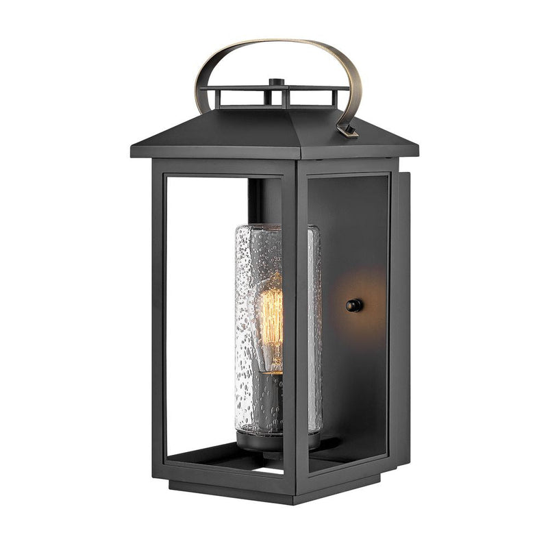 Outdoor wall light Hinkley (QN-ATWATER-M-BK) Atwater epmm (plastic/stone composite), clear seeded glass E27