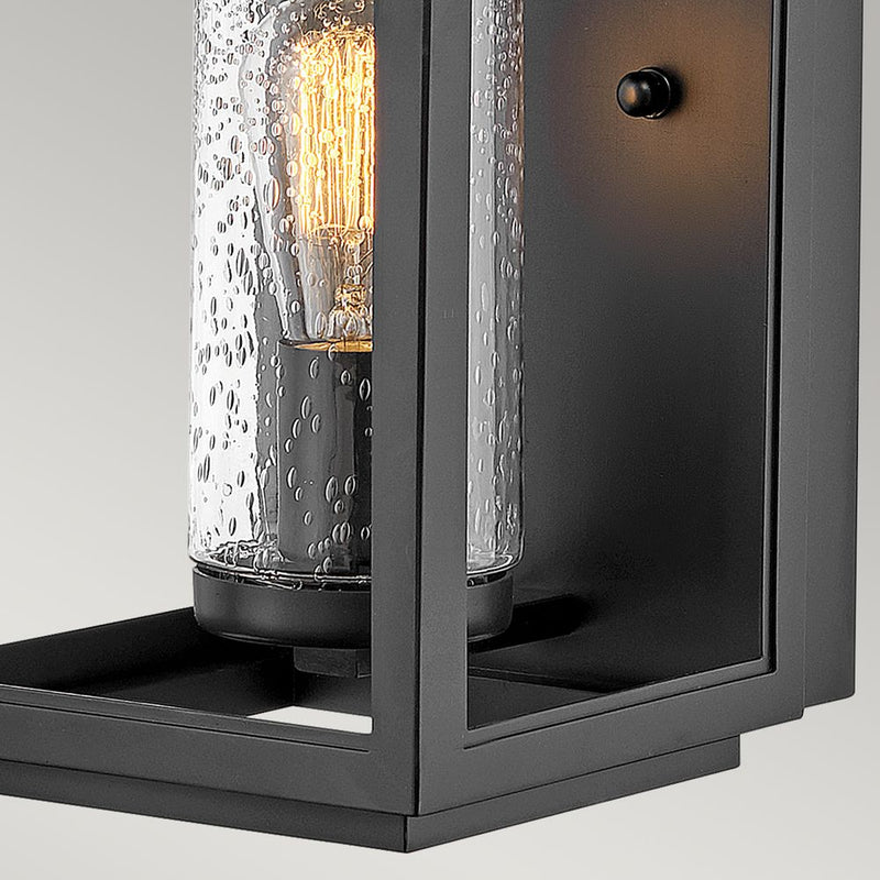 Outdoor wall light Hinkley (QN-ATWATER-M-BK) Atwater epmm (plastic/stone composite), clear seeded glass E27