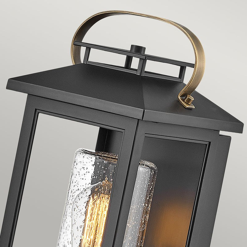 Outdoor wall light Hinkley (QN-ATWATER-S-BK) Atwater epmm (plastic/stone composite), clear seeded glass E27