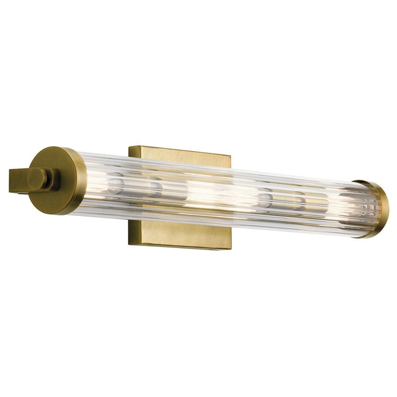Wall sconce Kichler (QN-AZORES4-NBR) Azores steel, clear fluted glass E14 4 bulbs
