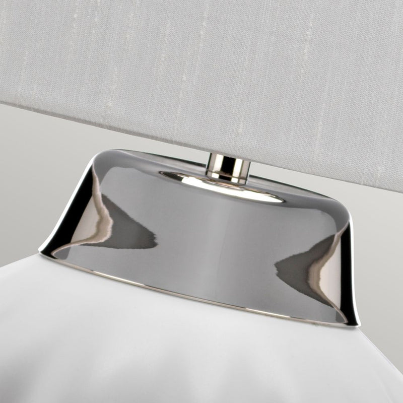 Table lamp Quintiesse (QN-BEXLEY-TL-WPN) Bexley ceramic, steel, faux silk E27