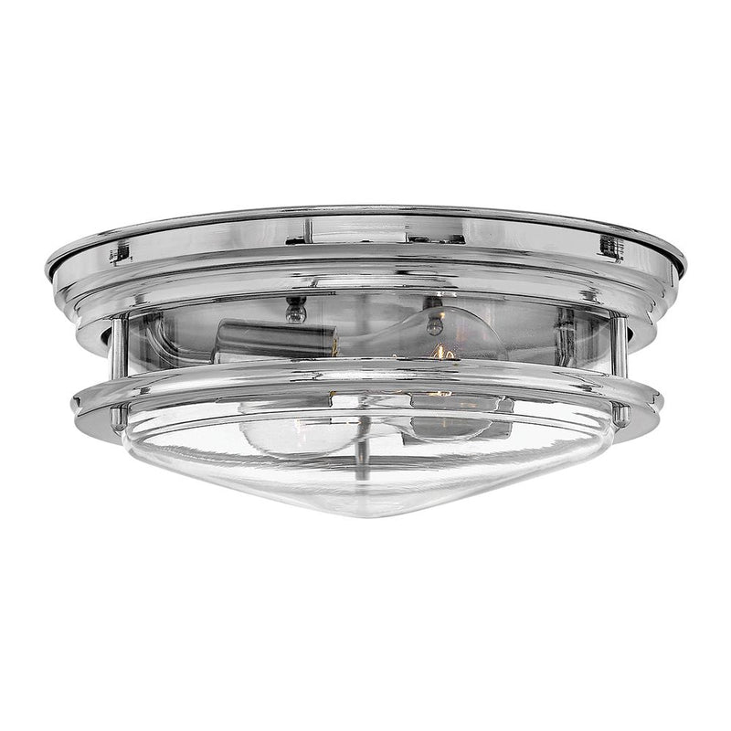 Flush mount Hinkley (QN-HADRIAN-FS-CM-CLEAR) Hadrian steel, clear glass E27 2 bulbs