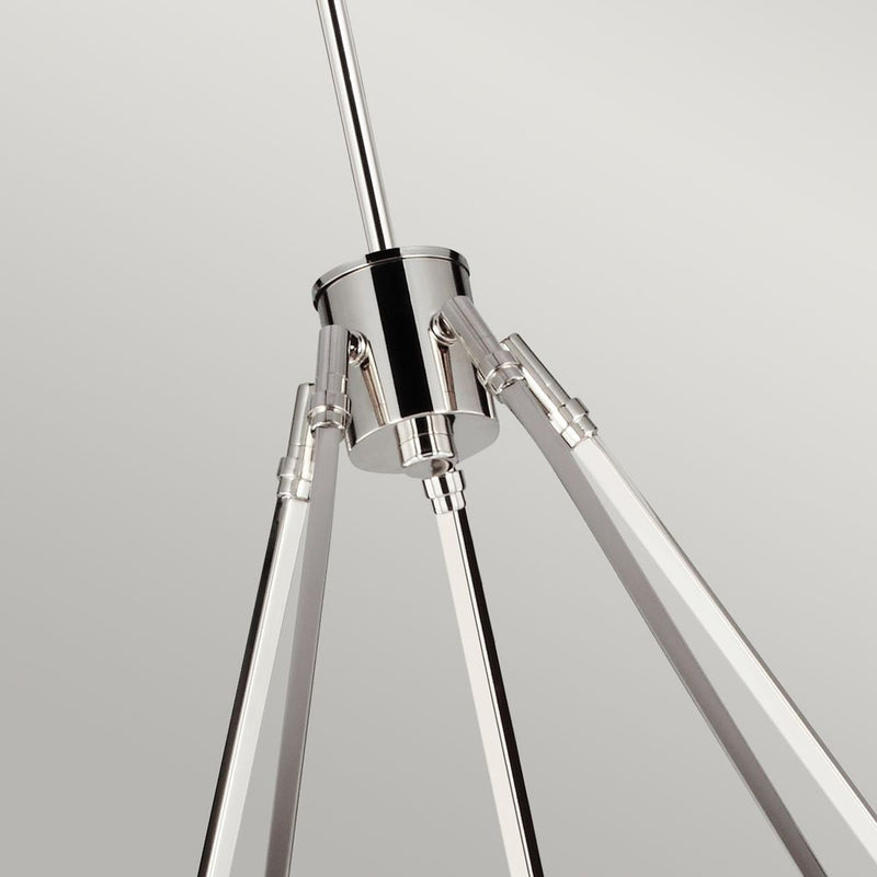 Chandelier Feiss (QN-HARPER5) Harper steel, plated smoke glass E14 5 bulbs