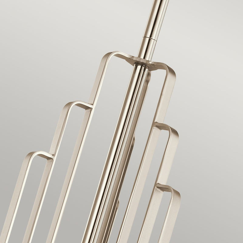 Chandelier Kichler (QN-KIMROSE6-PN) Kimrose steel, clear fluted glass E14 6 bulbs